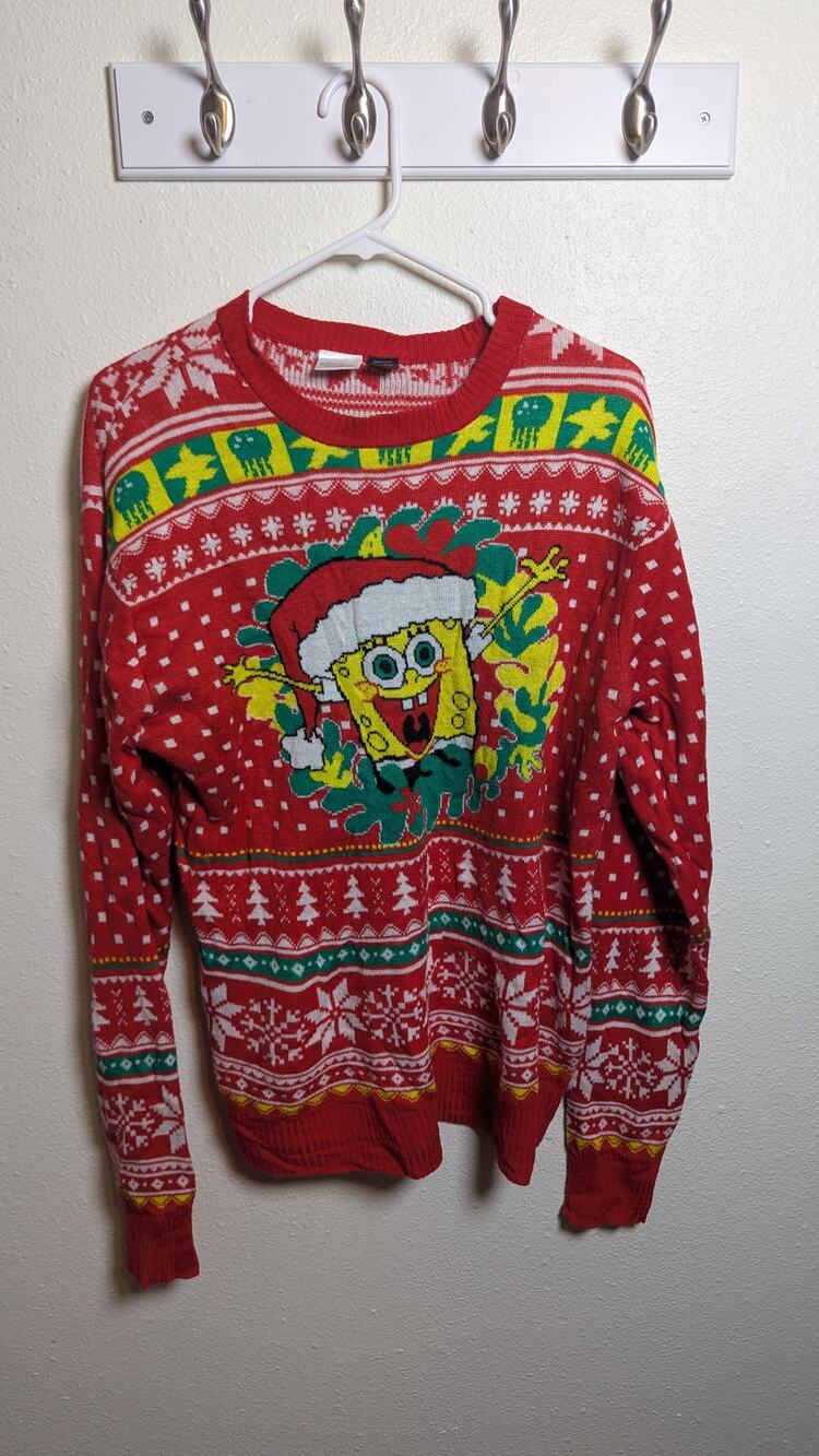 SpongeBob SquarePants Christmas Sweater Size Small